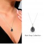Колие с Кристали Сваровски/Swarovski Rain Drop, Silver Night Колие с Кристали Сваровски/Swarovski Rain Drop, Silver Night